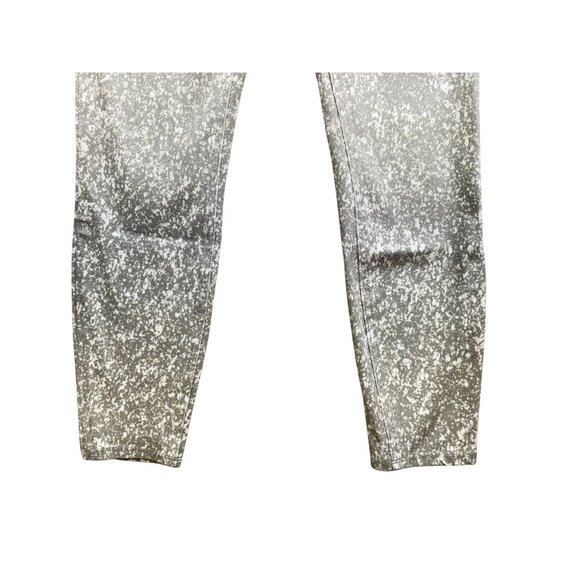 Spanx Womens Patterned Leggings Medium Gray & White Comfortable Stretch Fit - Picture 7 of 14